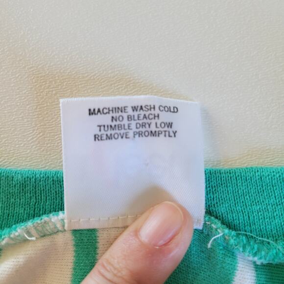 Vintage Aileen Turquoise and White Striped Sweater Shirt Top Size Small - Picture 3 of 7